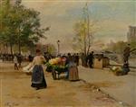 Victor Gabriel Gilbert - Bilder Gemälde - Flower Sellers