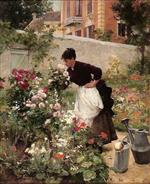 Victor Gabriel Gilbert - Bilder Gemälde - Gardening