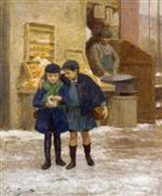 Victor Gabriel Gilbert  - Bilder Gemälde - Sharing the treats