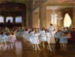 Victor Gabriel Gilbert  - Bilder Gemälde - The Children's Dance Recital At The Casino De Dieppe