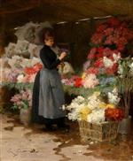 Victor Gabriel Gilbert  - Bilder Gemälde - The Flower Market-8