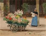 Victor Gabriel Gilbert  - Bilder Gemälde - The Flower Seller