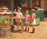 Victor Gabriel Gilbert  - Bilder Gemälde - The little grocers