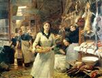 Victor Gabriel Gilbert  - Bilder Gemälde - The Market Place