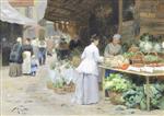 Victor Gabriel Gilbert  - Bilder Gemälde - The Vegetable Market