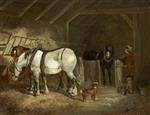 John Frederick Herring - Bilder Gemälde - A Stable Interior