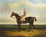 John Frederick Herring - Bilder Gemälde - Blacklock with Jockey Up