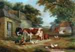 John Frederick Herring  - Bilder Gemälde - Farmyard-2