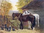 John Frederick Herring  - Bilder Gemälde - Farmyard
