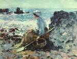 Nicolae Grigorescu - Bilder Gemälde - Fischerin aus Granville