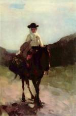 Nicolae Grigorescu - paintings - Frau in Rucar