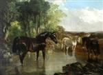 John Frederick Herring  - Bilder Gemälde - The Brood Mare