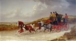 John Frederick Herring  - Bilder Gemälde - The Edinburgh and London Royal Mail