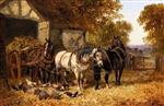 John Frederick Herring  - Bilder Gemälde - The Hay Cart