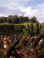 John Frederick Herring  - Bilder Gemälde - The Hop Pickers