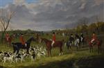 John Frederick Herring  - Bilder Gemälde - The Meet of the East Suffolk Hounds at Chippenham Park