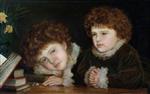 Arthur Hughes - Bilder Gemälde - Mabel and Ruth Orrinsmith