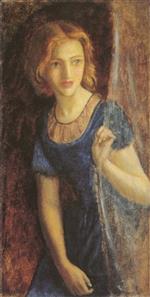 Arthur Hughes - Bilder Gemälde - Mariana at the Window