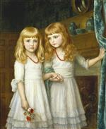 Arthur Hughes - Bilder Gemälde - Marjorie and Lettice Wormald