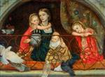 Arthur Hughes - Bilder Gemälde - Mrs Leathart and Her Three Children