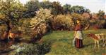 Arthur Hughes - Bilder Gemälde - Poll the Milkmaid