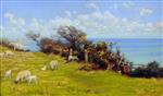 Arthur Hughes  - Bilder Gemälde - Springtime (Cornwall)