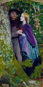 Arthur Hughes  - Bilder Gemälde - The Long Engagement