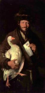 Nicolae Grigorescu - paintings - Jude mit Gans