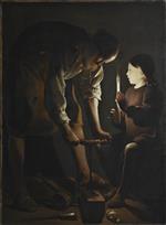 Georges de La Tour - Bilder Gemälde - St. Joseph, the Carpenter