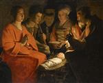 Georges de La Tour - Bilder Gemälde - The Adoration of the Shepherds