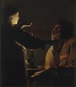 Georges de La Tour - Bilder Gemälde - The Appearance of the Angel to St. Joseph