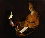 Georges de La Tour - Bilder Gemälde - The Education of the Virgin