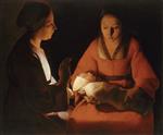 Georges de La Tour - Bilder Gemälde - The Newborn Infant 