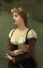 Jules Joseph Lefebvre - Bilder Gemälde - A Pensive Moment