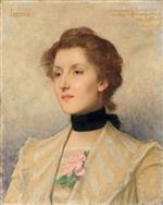 Jules Joseph Lefebvre - Bilder Gemälde - Jeune femme à la rose