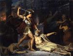 Jules Joseph Lefebvre - Bilder Gemälde - La Mort de Priam (The Death of Priamos)