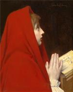 Jules Joseph Lefebvre  - Bilder Gemälde - The Red Cloak