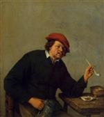 Adriaen van Ostade - Bilder Gemälde - A Smoker