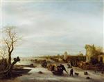 Adriaen van Ostade - Bilder Gemälde - A Winter Scene