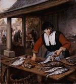 Adriaen van Ostade - Bilder Gemälde - Die Fischverkäuferin