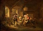 Adriaen van Ostade - Bilder Gemälde - Drinking Scene