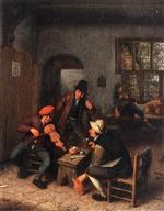 Adriaen van Ostade  - Bilder Gemälde - Interior of a Tavern with a Violin Player