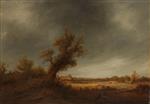 Adriaen van Ostade  - Bilder Gemälde - Landscape with an old oak