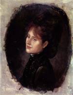 Nicolae Grigorescu - paintings - Portraet der Frau Alexianu