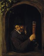 Adriaen van Ostade  - Bilder Gemälde - Peasant at a Window