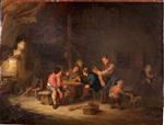 Adriaen van Ostade  - Bilder Gemälde - Peasant Company in an Interior with a Man with a Violin