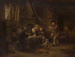 Adriaen van Ostade  - Bilder Gemälde - Peasants Drinking and Making Music