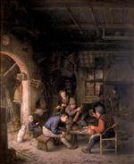 Adriaen van Ostade  - Bilder Gemälde - Peasants in an Inn
