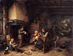 Adriaen van Ostade  - Bilder Gemälde - Peasants in an Interior