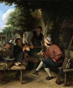 Adriaen van Ostade  - Bilder Gemälde - Resting Travelers